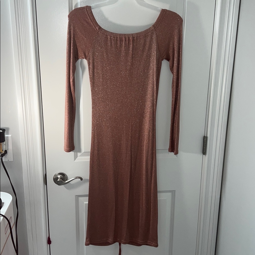 Forever 21 Metallic Rose Dress 1X NWT - Picture 4 of 4